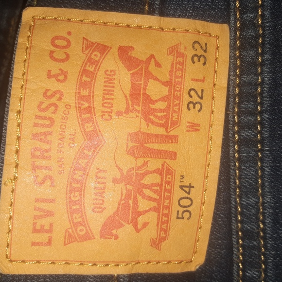 🆕️🚨Levi’s 504🚨 Regular Straight Leg Dark Wash Men’s Jeans Sz W32xL32 - Picture 7 of 8